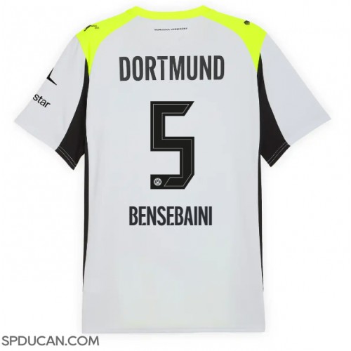 Muški Nogometni Dres Borussia Dortmund Ramy Bensebaini #5 Gostujuci 2025-26 Kratak Rukav